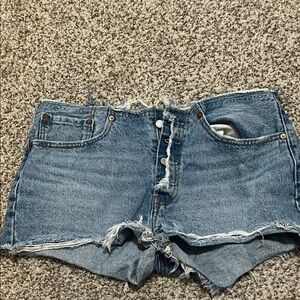 Levi's Distressed Blue Jean Shorts